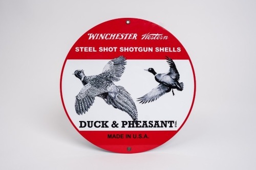 Winchester Western Steel Shot Shotgun Shells Advertising Sign