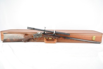 Les Bauska Custom Winchester Model 1885 Low Wall .256 Win Mag Rifle