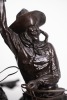 After Frederic Remington "Coming Through The Rye" 30" Bronze Statue - 14