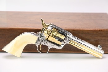 Custom Engraved 1st Gen Colt Single Action Army SAA .45 LC 4 3/4" Revolver & Box