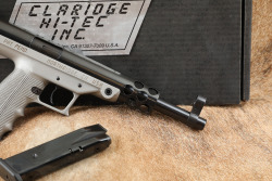Claridge Family Collection Hi-Tec L-9 L9 Silver 9mm 7.5" Semi-Automatic Pistol 1990-1993 - 4