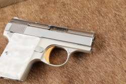 Baby Browning .25 ACP Chrome Semi-Automatic Pistol, MFD 1960s C&R - 6