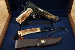 Kimber Super America .45 ACP Semi-Automatic Pistol 5&rdquo; Mammoth Ivory Grips, Knife, Display Box 1/200 - 3