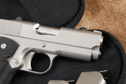 Detonics MK VI Stainless Steel .45 ACP Compact Semi-Auto Pistol, 4 Magazines & Case - 5