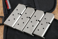 Detonics MK VI Stainless Steel .45 ACP Compact Semi-Auto Pistol, 4 Magazines & Case - 19
