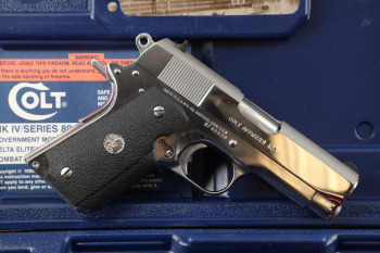 Colt Officer&rsquo;s ACP MK IV Series 80 Bright Stainless 3.5" .45 ACP Semi-Automatic Pistol & Box, MFD 1991