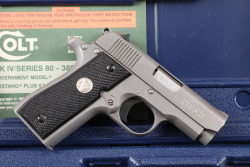 Colt MK IV Series 80 Mustang Plus II .380 Auto 1992 Stainless, Box & Manual 7-Round Magazine