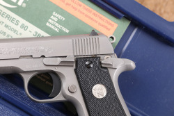 Colt MK IV Series 80 Mustang Plus II .380 Auto 1992 Stainless, Box & Manual 7-Round Magazine - 7