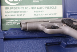 Colt MK IV Series 80 Mustang Plus II .380 Auto 1992 Stainless, Box & Manual 7-Round Magazine - 9