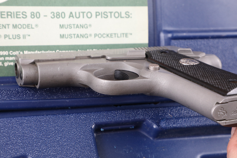 Colt MK IV Series 80 Mustang Plus II .380 Auto 1992 Stainless, Box