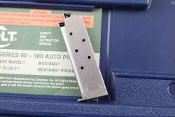 Colt MK IV Series 80 Mustang Plus II .380 Auto 1992 Stainless, Box & Manual 7-Round Magazine - 19