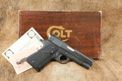 Colt Combat Commander Blue 4 1/2" 1911 .45 ACP Semi-Automatic Pistol & Box, MFD 1974 C&R - 2