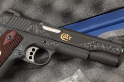 Colt Custom Shop Gold Armory Engraved Government Model .45 ACP 5" National Match Semi Auto Pistol & Box - 24