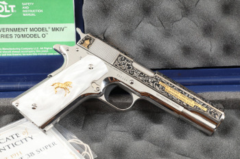 1 of 500 Colt 1911 El Samuel Semi-Automatic Pistol .38 Super Auto +P &lsquo;70 Series, Box & Certificate, 2023