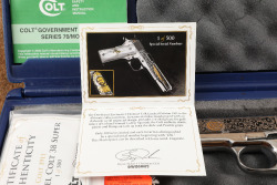 1 of 500 Colt 1911 El Samuel Semi-Automatic Pistol .38 Super Auto +P &lsquo;70 Series, Box & Certificate, 2023 - 23