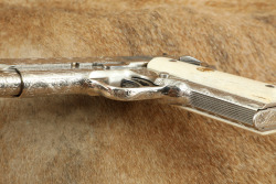 Colt Mark IV Series &lsquo;70 Gold Cup Model 1911 .45 ACP, Nickel, Custom Engraved & Ivory Grips - 10