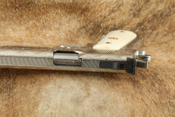 Colt Mark IV Series &lsquo;70 Gold Cup Model 1911 .45 ACP, Nickel, Custom Engraved & Ivory Grips - 15