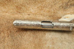Colt Combat Commander 45 ACP Semi-Automatic Pistol, Nickel Engraved Pearl Grips 1982 - 21
