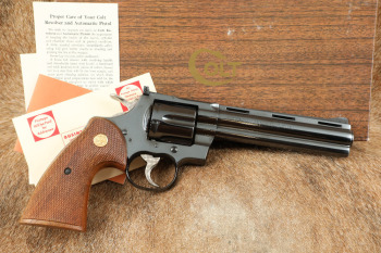 Early Colt Python 6&rdquo; Blued .357 Magnum SA/DA Double Action Revolver & Box, 1959 C&R