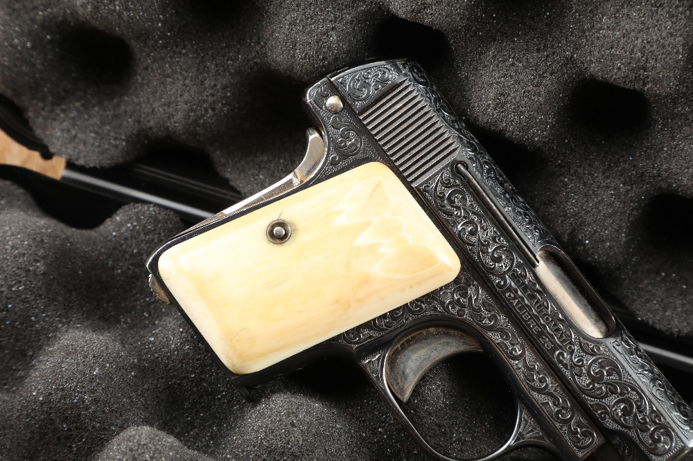 Custom Engraved Colt Model 1908 Automatic Hammerless Vest Pocket