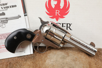 Stainless Ruger New Birdshead Sheriff&rsquo;s Model New Vaquero 3 3/4" .45 ACP Single Action Revolver & Box, MFD 2012