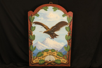 German Pre-WW2 1933-1934 Hand Painted 47" x 31" Shootingfest Target