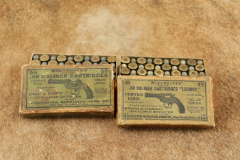 2 Full Complete Boxes of Vintage .38 Smith & Wesson Revolver Cartridges 1913