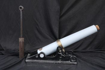Steward 17 Battery Place N.Y. Naval Cannon Line Thrower & Line Attachment Charge