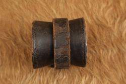 CANFIELD COLLECTION US Army Civil War Cavalry "G. PETERS" Marked Leather Carbine Socket Thimble - 3