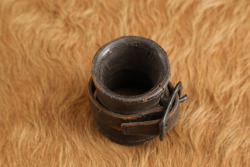 CANFIELD COLLECTION US Army Civil War Cavalry "G. PETERS" Marked Leather Carbine Socket Thimble - 6