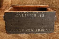 CANFIELD COLLECTION US Army Frankford Arsenal .45-70 Trapdoor Springfield Wooden Cartridge Crate - 6