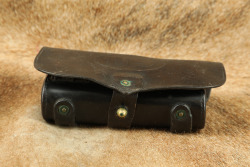 CANFIELD COLLECTION US Army Indian Wars Early Hagner Number 2 .45-70 Trapdoor Springfield Leather Ammo Pouch W/ Round - 5