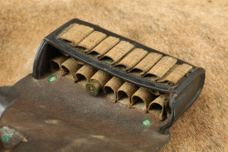 CANFIELD COLLECTION US Army Indian Wars Early Hagner Number 2 .45-70 Trapdoor Springfield Leather Ammo Pouch W/ Round - 7