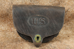 CANFIELD COLLECTION US Army Indian Wars Cavalry Trapdoor Springfield Carbine M-1874 Dyer Leather Ammo Pouch