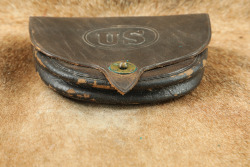 CANFIELD COLLECTION US Army Indian Wars Cavalry Trapdoor Springfield Carbine M-1874 Dyer Leather Ammo Pouch - 5