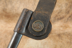 CANFIELD COLLECTION US Indian Wars Unmarked M-1873 Trapdoor Springfield Bayonet & Sheath "USN" Frog - 14