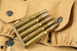CANFIELD COLLECTION US Army Philippine Insurrection Pre-WW1 Rimless Eagle Snap Springfield M-1903 Khaki Cartridge Belt W/ Stripper Clip of .30-03 Ammo - 19