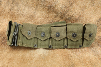 CANFIELD COLLECTION US Army WW2 M-1903 Springfield M-1 Garand Rifle Boyt M-1923 OD Cartridge Belt 1944