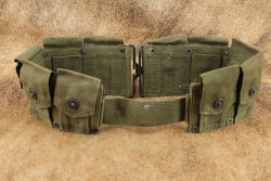 CANFIELD COLLECTION US Army WW2 M-1903 Springfield M-1 Garand Rifle Boyt M-1923 OD Cartridge Belt 1944 - 2