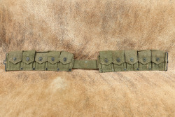 CANFIELD COLLECTION US Army WW2 M-1903 Springfield M-1 Garand Rifle Boyt M-1923 OD Cartridge Belt 1944 - 5