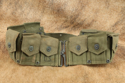 CANFIELD COLLECTION US Army WW2 M-1903 Springfield M-1 Garand Rifle Boyt M-1923 OD Cartridge Belt 1944 - 7