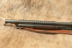 Late War Factory Parkerized WWII Winchester Model 12 Trench Gun 12 GA Pump Shotgun, Ca. 1945 C&R - 7