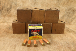 CANFIELD COLLECTION US Army WW2 U.S. PROPERTY Western 12 GA. 00 Buckshot 8x Boxes of 25x Shells in Wooden Cartridge Crate 15" x 9" x 9" - 8