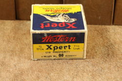 CANFIELD COLLECTION US Army WW2 U.S. PROPERTY Western 12 GA. 00 Buckshot 8x Boxes of 25x Shells in Wooden Cartridge Crate 15" x 9" x 9" - 13