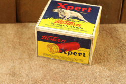 CANFIELD COLLECTION US Army WW2 U.S. PROPERTY Western 12 GA. 00 Buckshot 8x Boxes of 25x Shells in Wooden Cartridge Crate 15" x 9" x 9" - 14