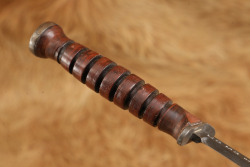 US Army WW2 D-Day Paratrooper Airborne Camillus Blade Dated M-3 Trench Knife & M-6 Leather Sheath - 7