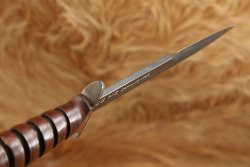 US Army WW2 D-Day Paratrooper Airborne Camillus Blade Dated M-3 Trench Knife & M-6 Leather Sheath - 11