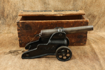 Original Winchester Model 98 Breech Loading Signal Cannon 10 GA Blank Only Carriage Crate, 1908-1955