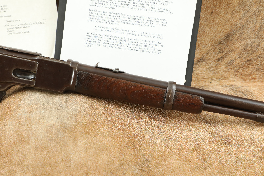 Winchester Model 1873 Trapper Carbine Nickel 15 .32-20 WCF Lever Winchester Model 1873 Trapper Carbine Nickel 15 .32-20 WCF Lever