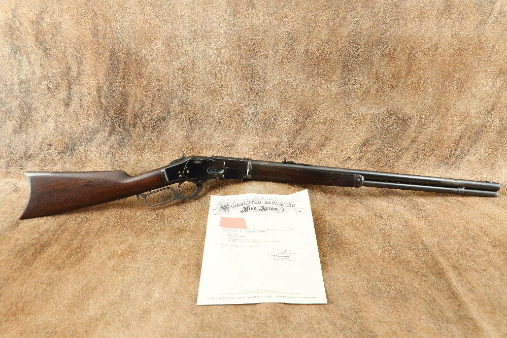 British Proofed Early Winchester 1st Model 1873 24 Round .44-40